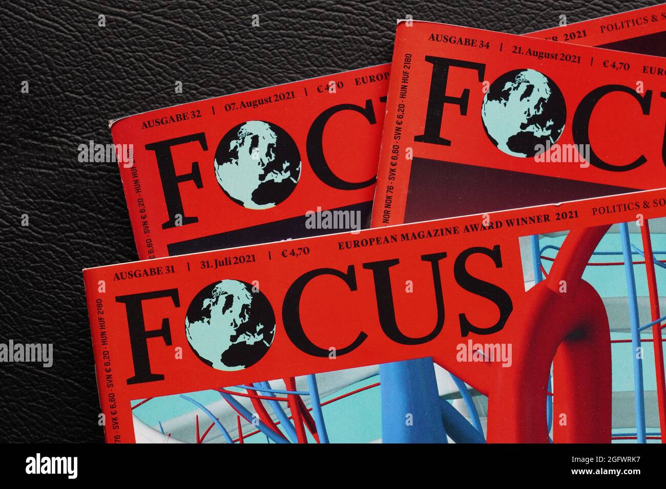 Focus ist ein deutsches Wochenmagazin Stockfoto