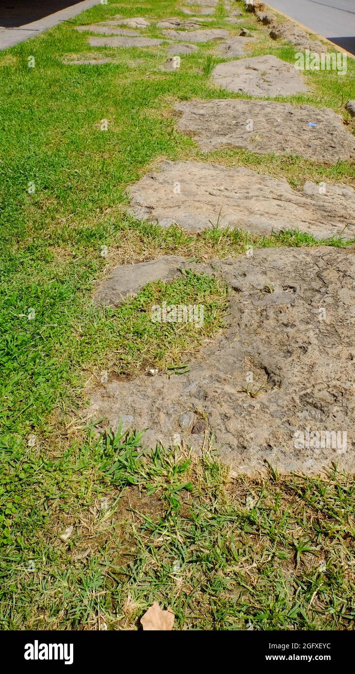 Die Römerstraße Via Egnatia in Veria, Griechenland Stockfoto