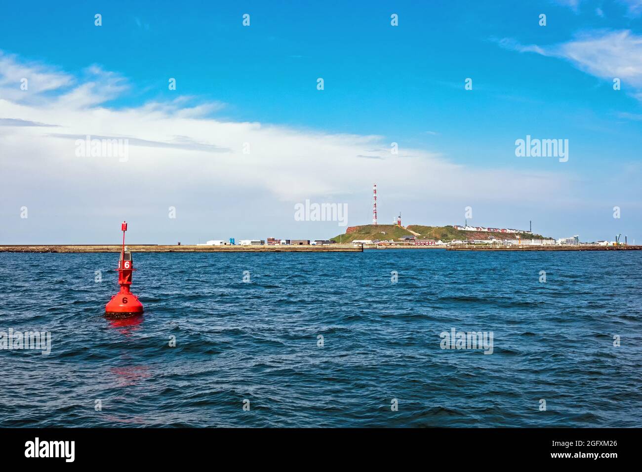 Blick auf die Nordseeinsel Helgoland Stockfoto