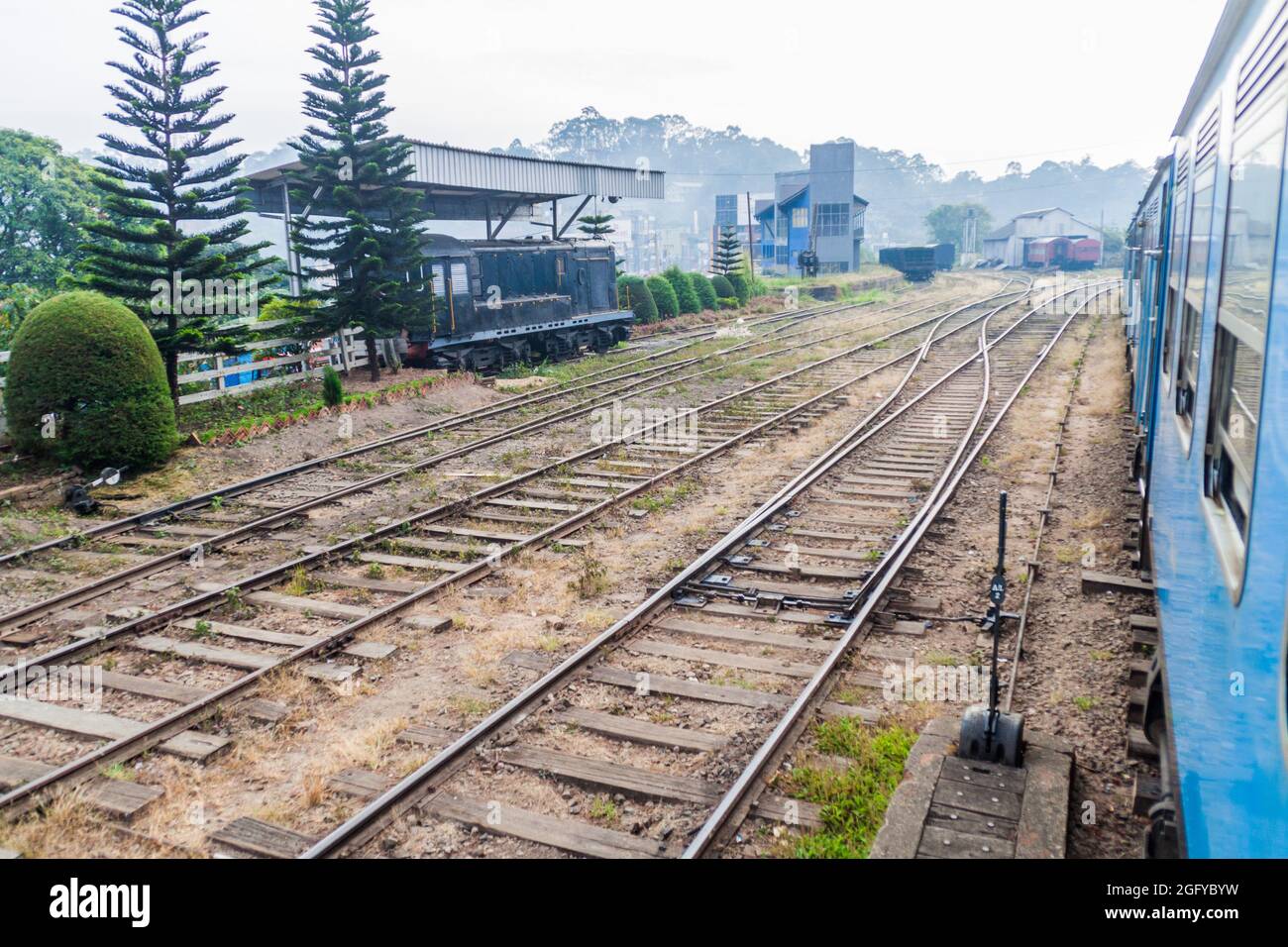 Bahnhof in Bandarawela, Sri Lanka Stockfoto