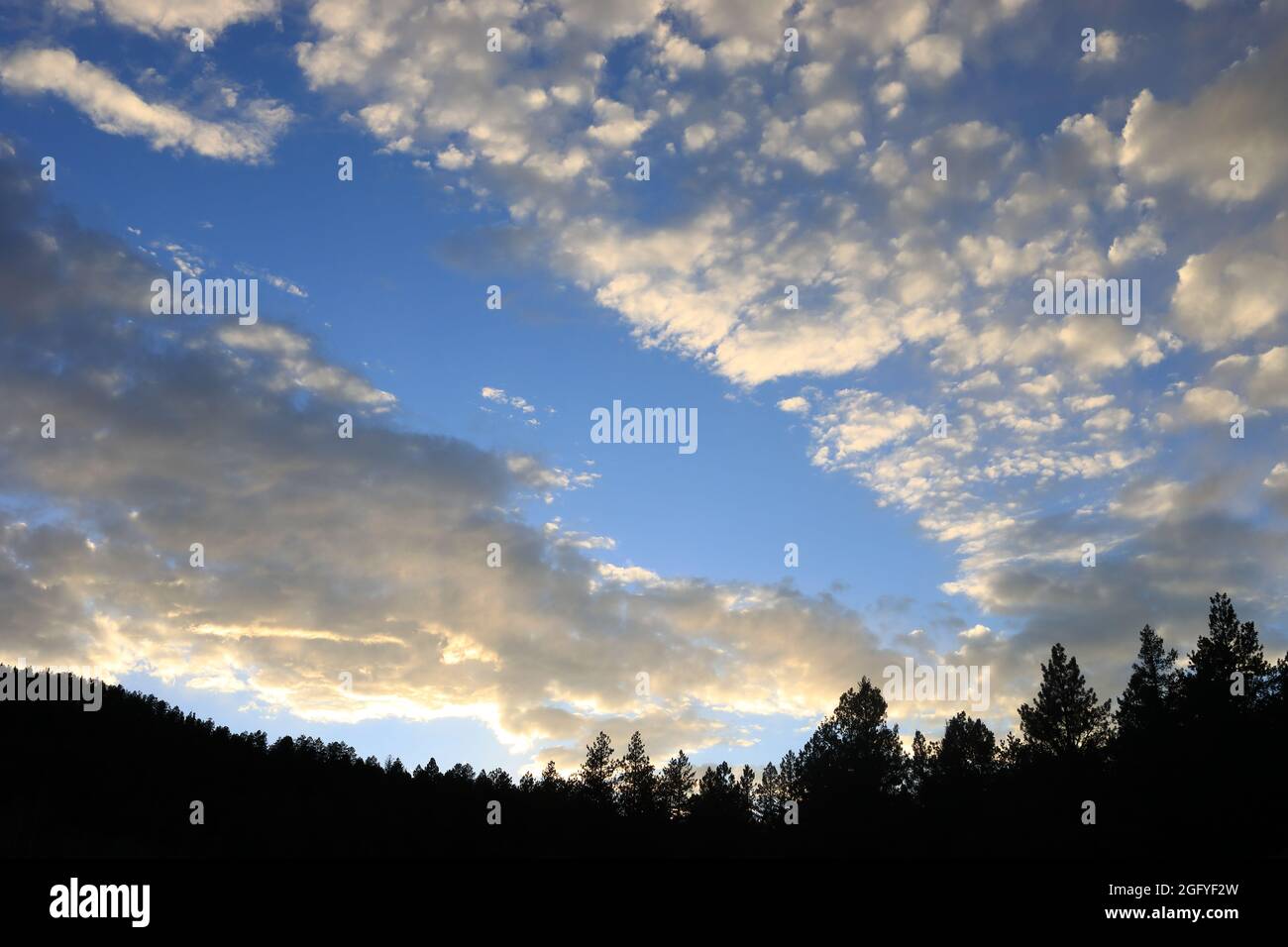 Düsterer Himmel in Fort Davies Stockfoto