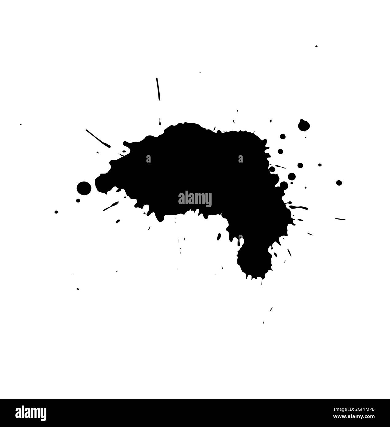 Farbflecken schwarzer Fleck-Hintergrund. Vektor Stock Vektor