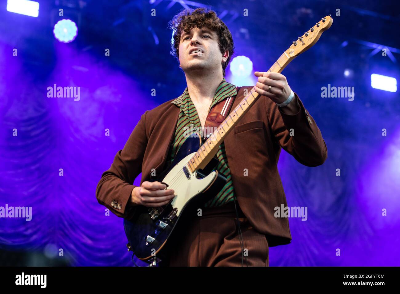 The Kooks beim Victorious Festival 2021, Southsea Common, Portsmouth, Hampshire, Großbritannien 27 Aug 2021. Kredit: Charlie Raven/Alamy Live Nachrichten Stockfoto