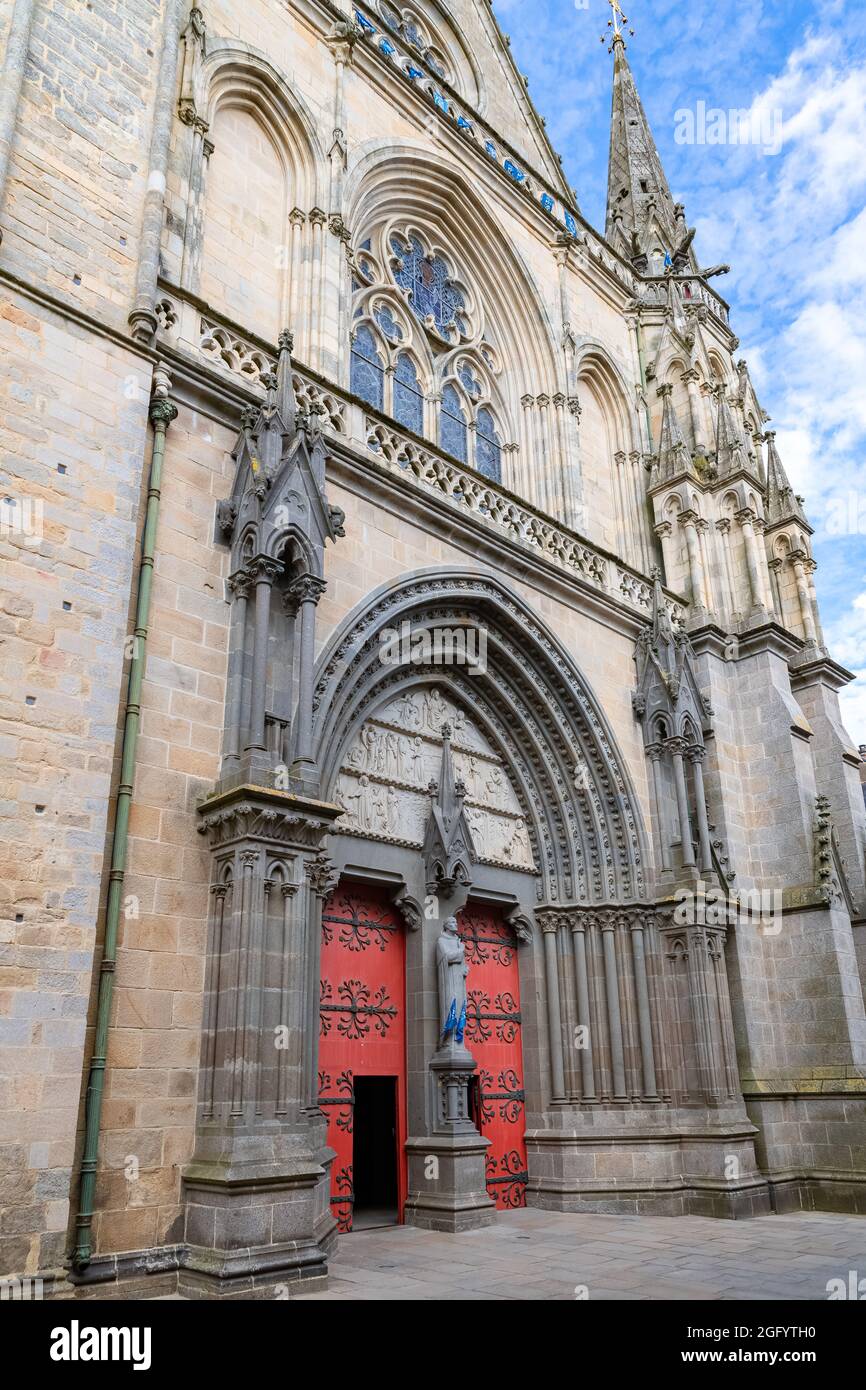 Vannes, schöne Stadt in der Bretagne, die Kathedrale Stockfoto