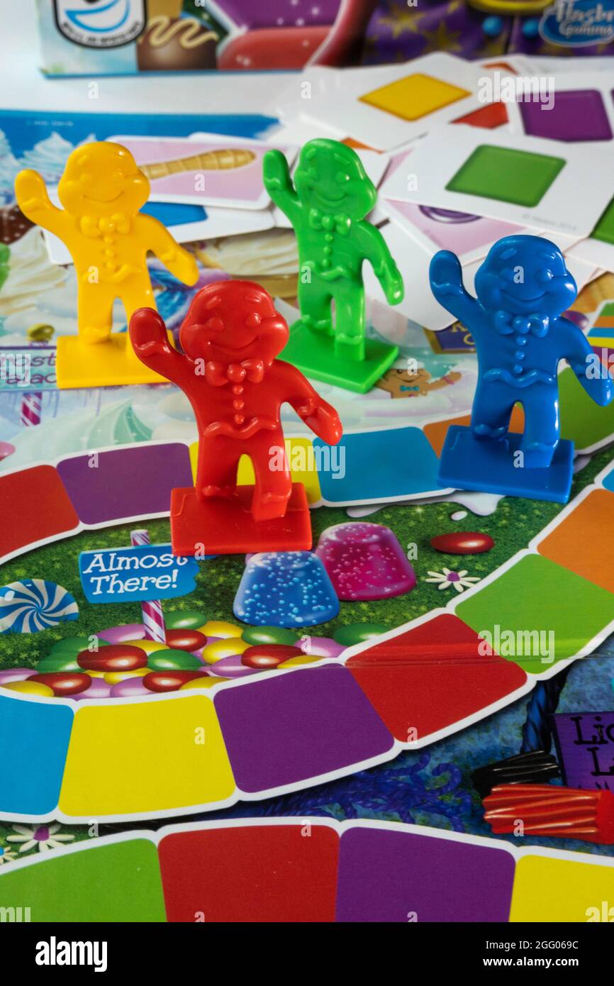 Candy Land ist ein klassisches Anfängerspiel für Kinder ab 3 Jahren, USA Stockfoto