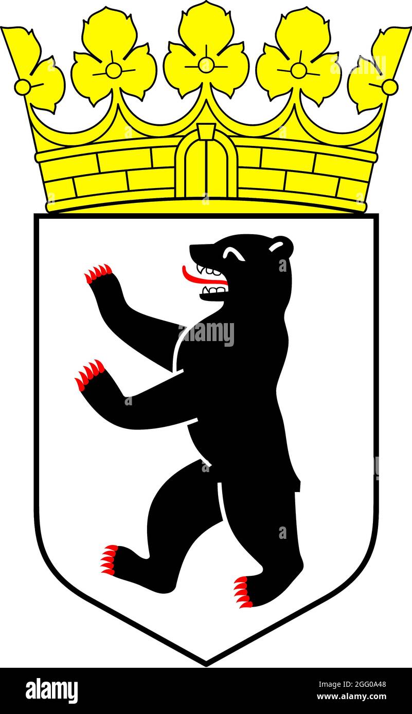 Wappen der deutschen Hauptstadt Berlin - Deutschland. Stockfoto
