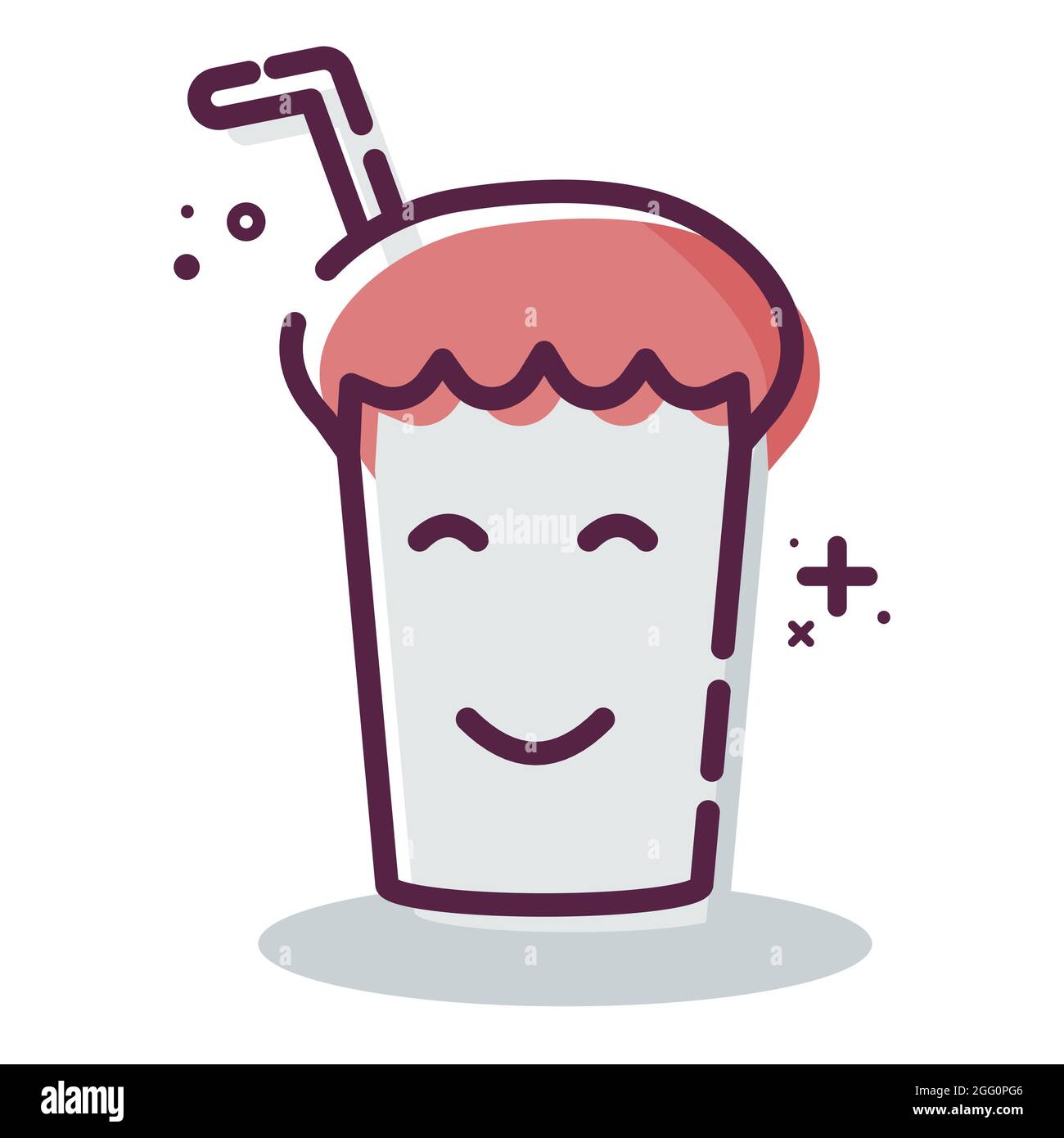 Icon Vector of Chocolate Shake - MBE Syle - einfache Illustration, editierbarer Strich, Design Template Vector, gut für Drucke, Poster, Ankündigungen, ein Stock Vektor