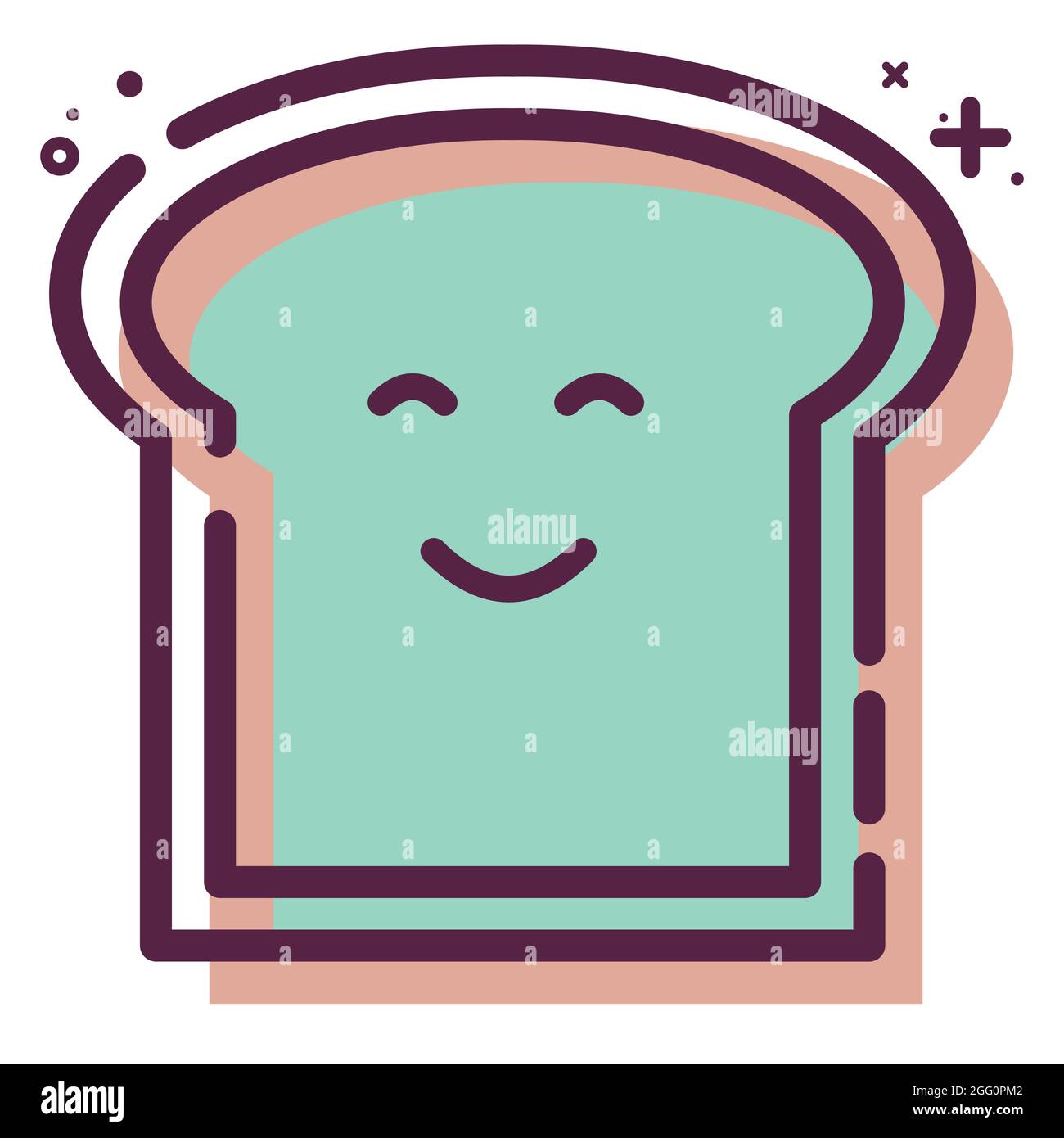 Icon Vector of Toast - MBE Syle - einfache Illustration, editierbare Kontur, Design Template Vector, gut für Drucke, Poster, Werbung, Ankündigung Stock Vektor