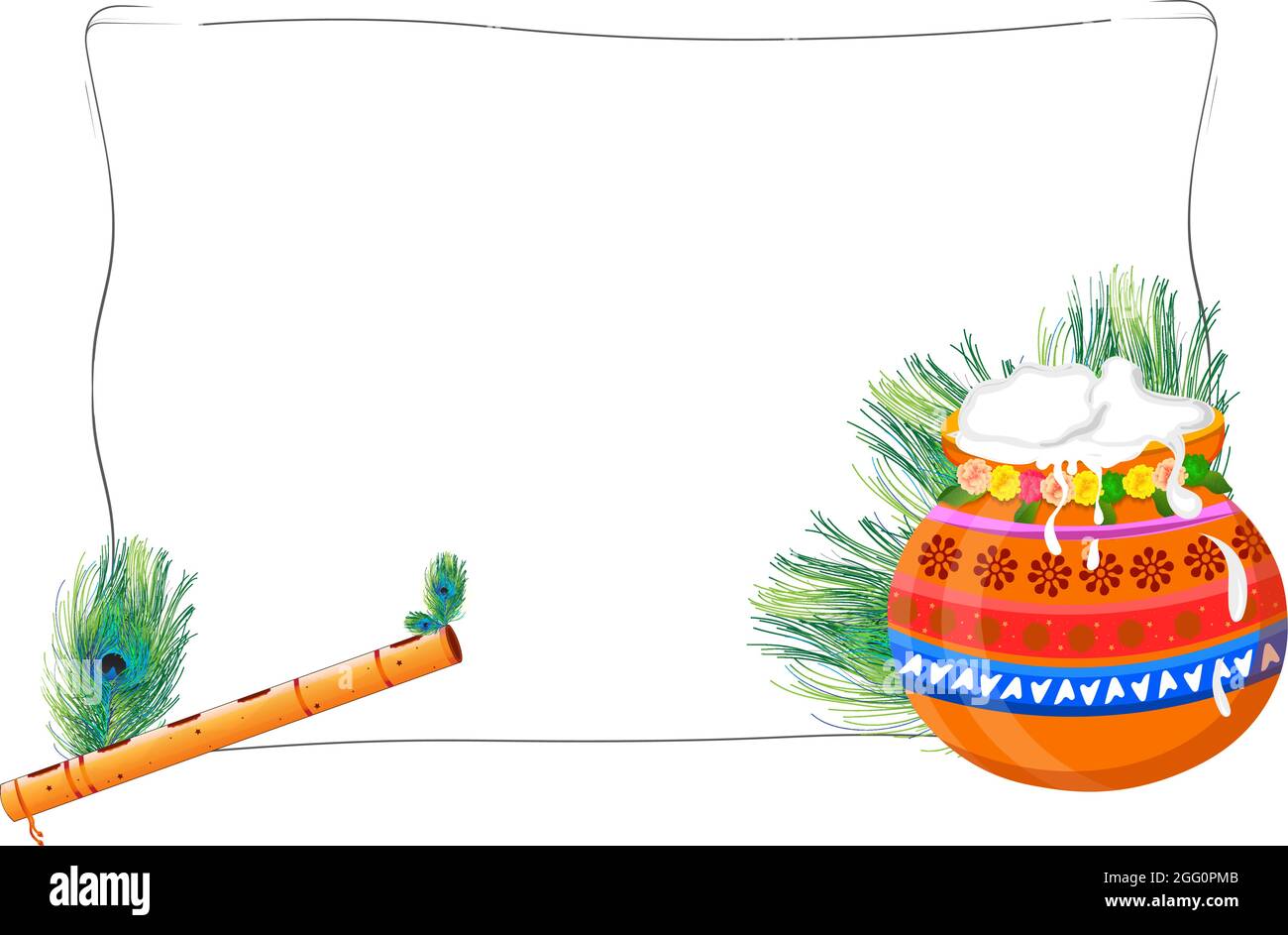 Happy krishna janmashtami Gruß Hintergründe Stock Vektor