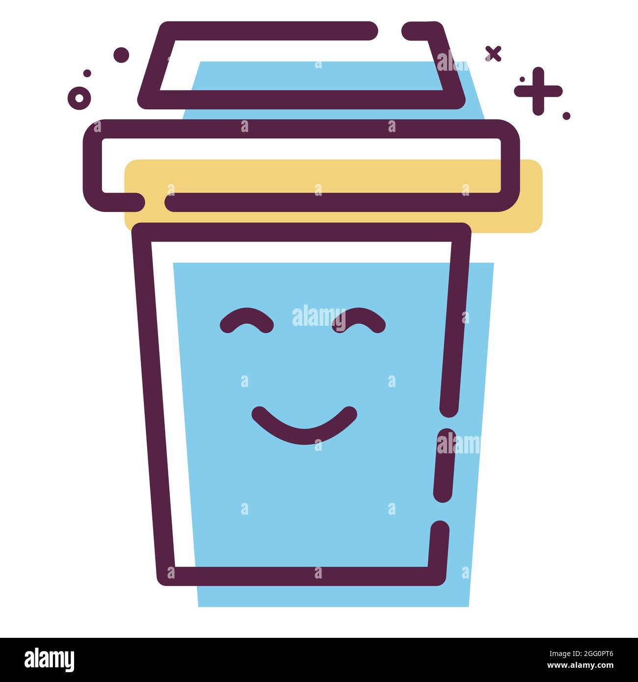 Icon Vector of Tea - MBE Syle - einfache Illustration, editierbarer Strich, Design Template Vektor, gut für Drucke, Poster, Werbung, Ankündigungen, Stock Vektor