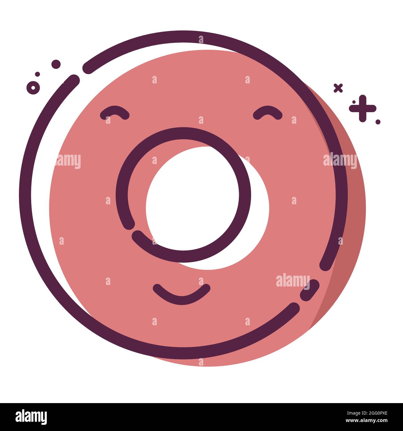 Icon Vector of Donut - MBE Syle - einfache Illustration, editierbare Kontur, Design Template Vector, gut für Drucke, Poster, Werbung, Ankündigung Stock Vektor
