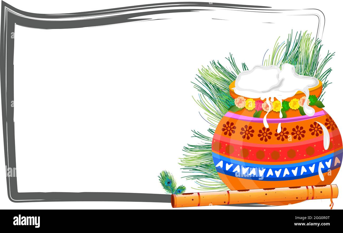 Happy Janmashtami Design Hintergründe, Vektor Illustration. Stock Vektor