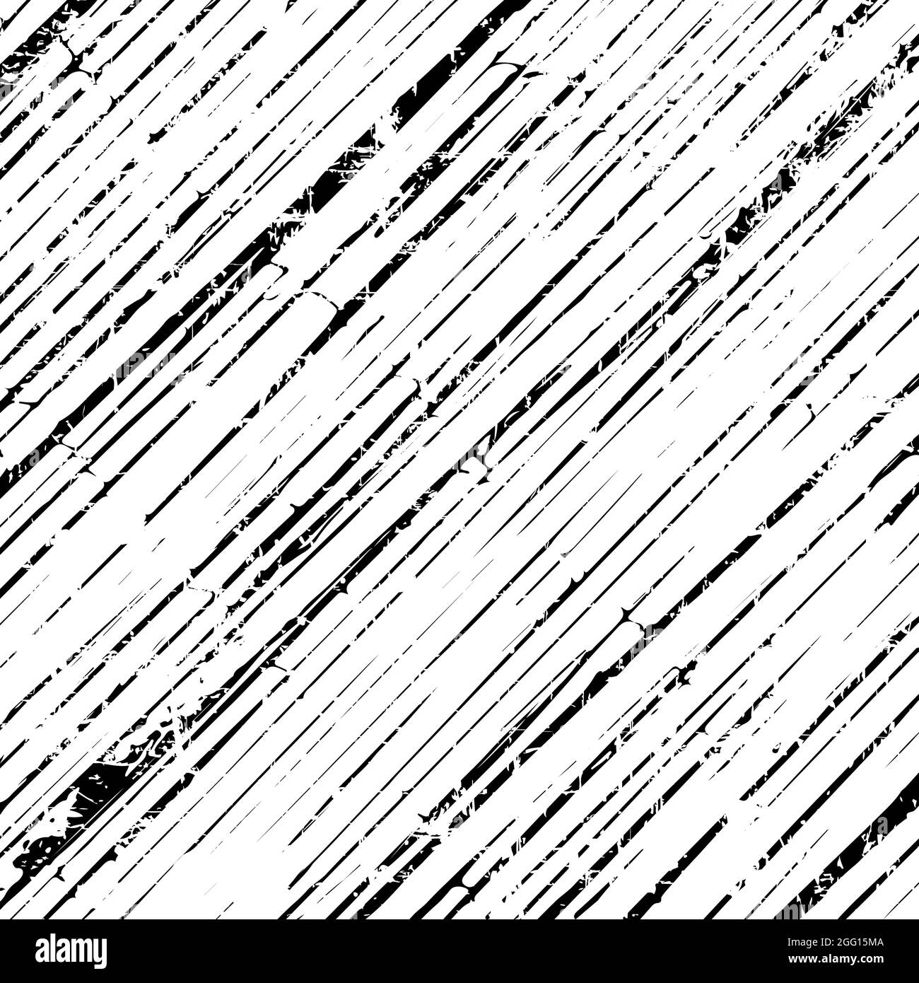 Schwarze schräge Streifen. Distress Textur von Flecken, Flecken, Tinte, Punkte, Streifen, Kratzer. Design-Element für Muster, grungy-Effekt, Vorlage Stock Vektor