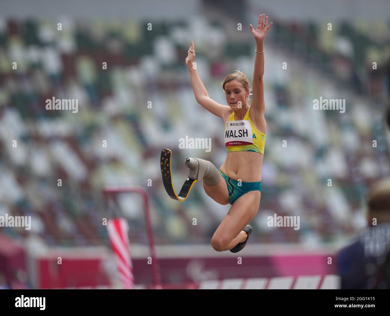 28. August 2021: Sarah Walsh aus Australien beim Weitsprung während der Leichtathletik bei den Olympischen Spielen in Tokio, Tokio, Japan. Kim Price/CSM Credit: CAL Sport Media/Alamy Live News Stockfoto