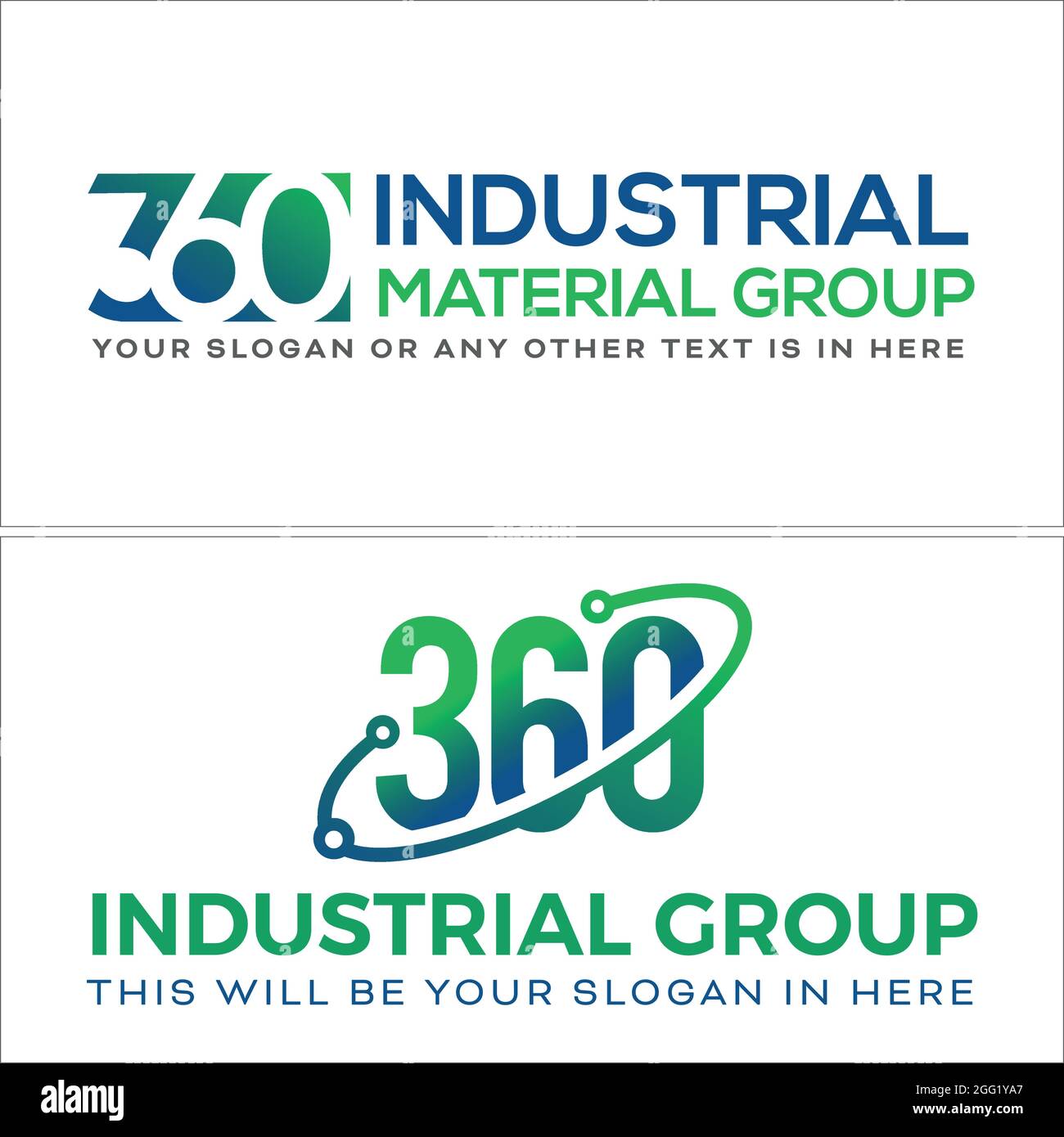 Symbolnummer lineare Anfangslogo Industriegruppe Stock Vektor