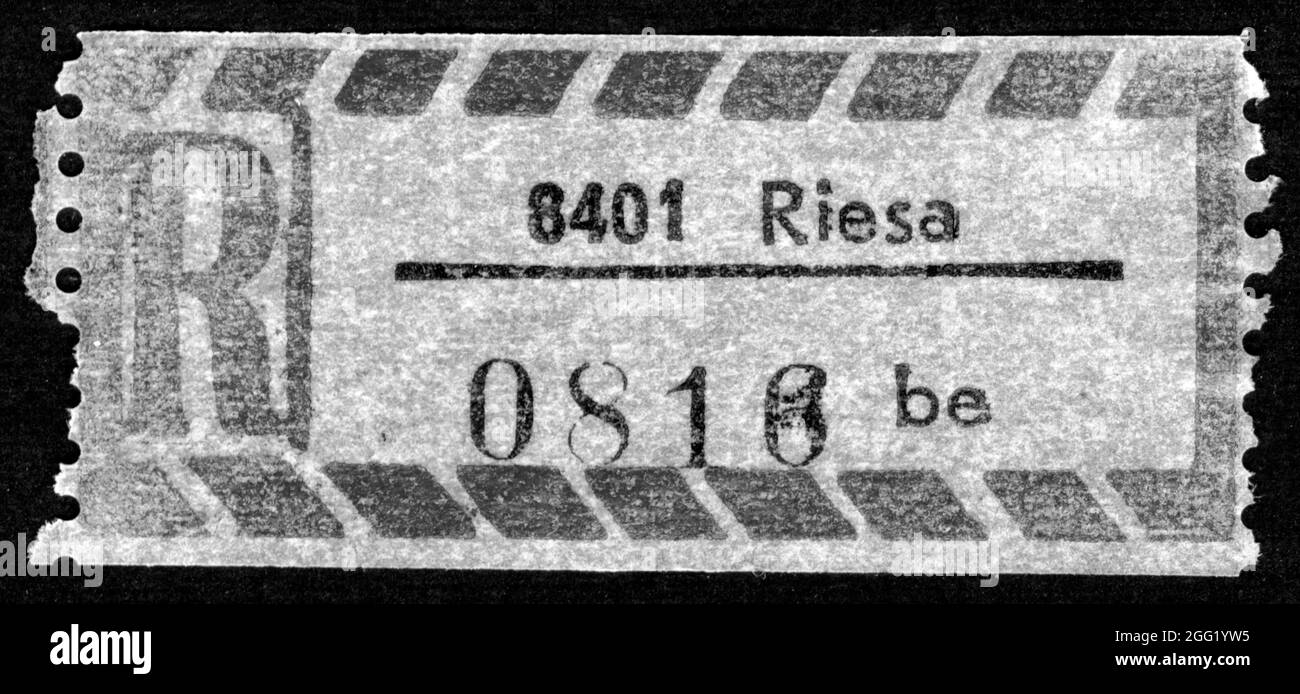 Ticket, Riesa Stockfoto