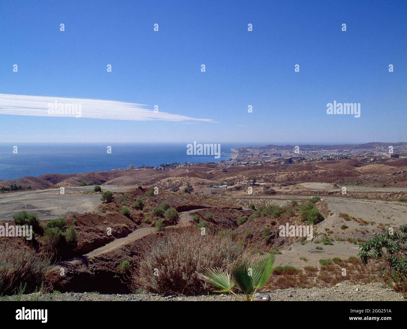 PAISAJE MARITIMO - CIUDAD COSTERA. Lage: AUSSEN. MARBELLA. Malaga. SPANIEN. Stockfoto