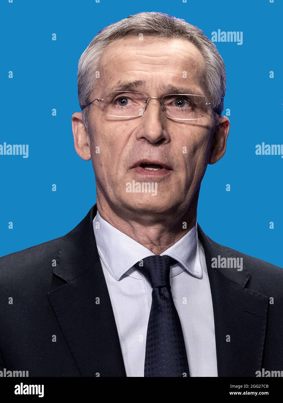 Jens Stoltenberg - * 16.03.1959: Norwegischer Politiker der Labour Party und 13. Generalsekretär der NATO seit 2014, Premierminister von Norwegen Stockfoto