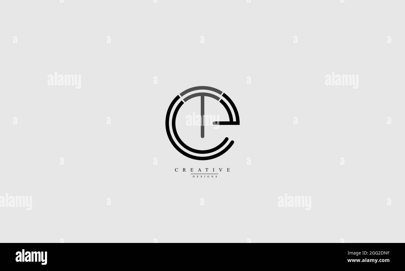 Et te e t Vektor-Logo-Design Stock Vektor