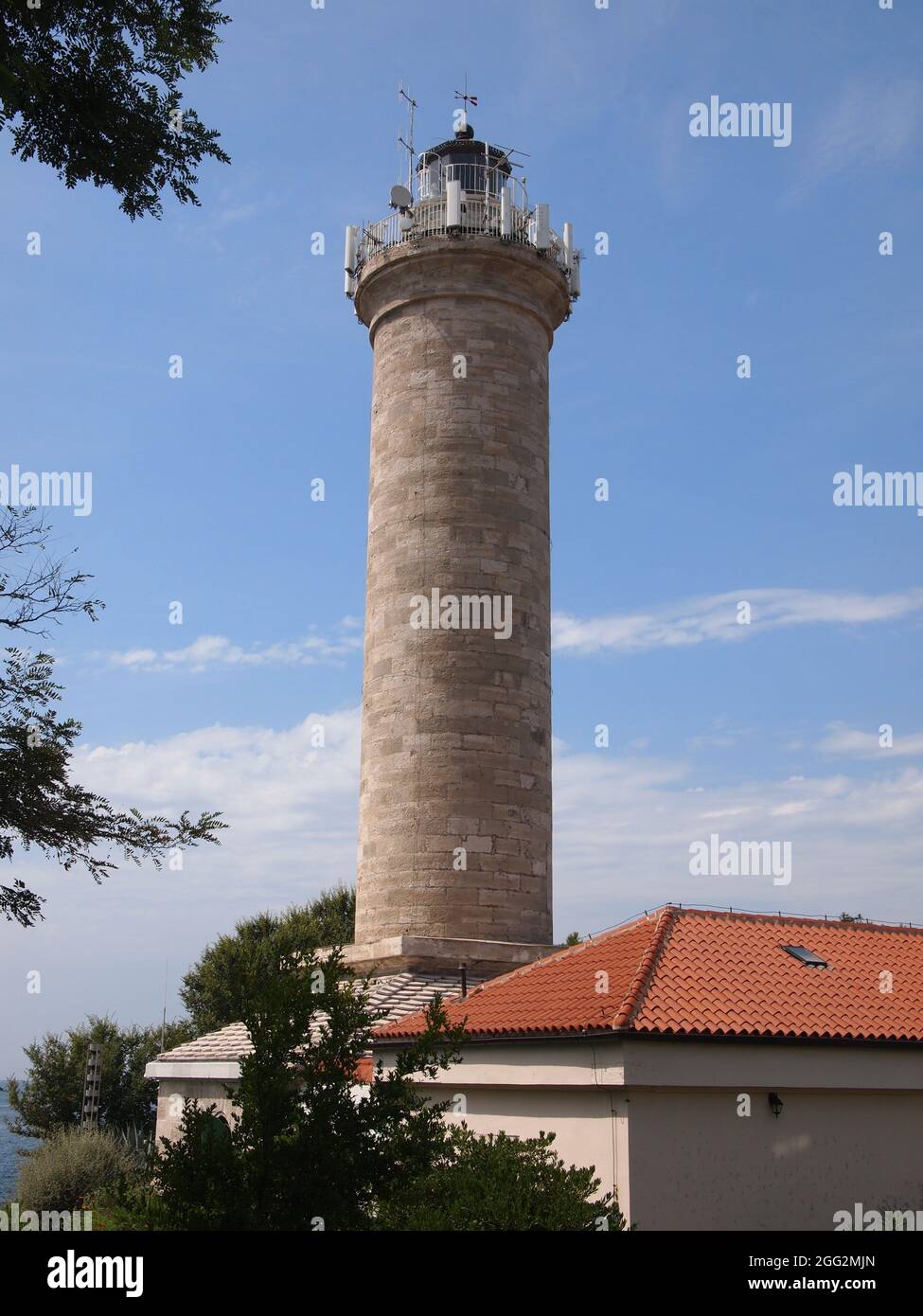 Leuchtturm Savudrija (Umag, Gespanschaft Istrien, Republik Kroatien) Stockfoto