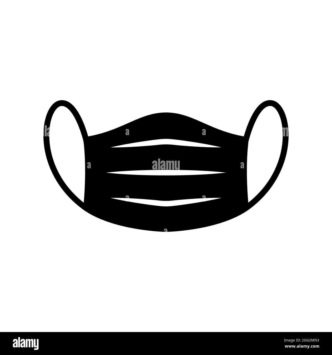 Vektor-Gesichtsmaske Symbol, medizinische schützende chirurgische Maske. Stock Vektor