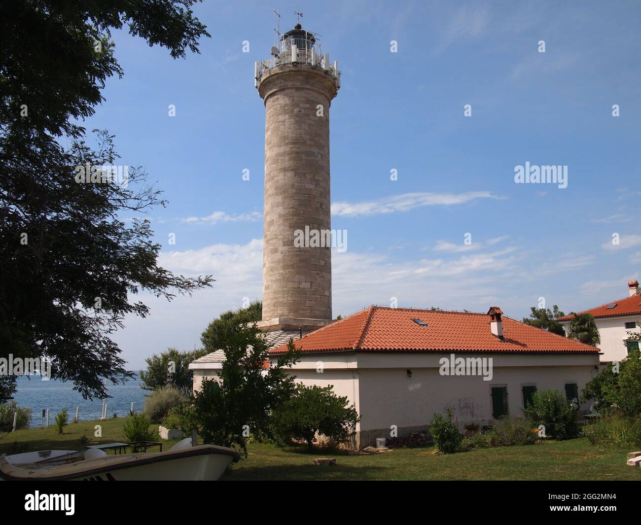 Leuchtturm Savudrija (Umag, Gespanschaft Istrien, Republik Kroatien) Stockfoto