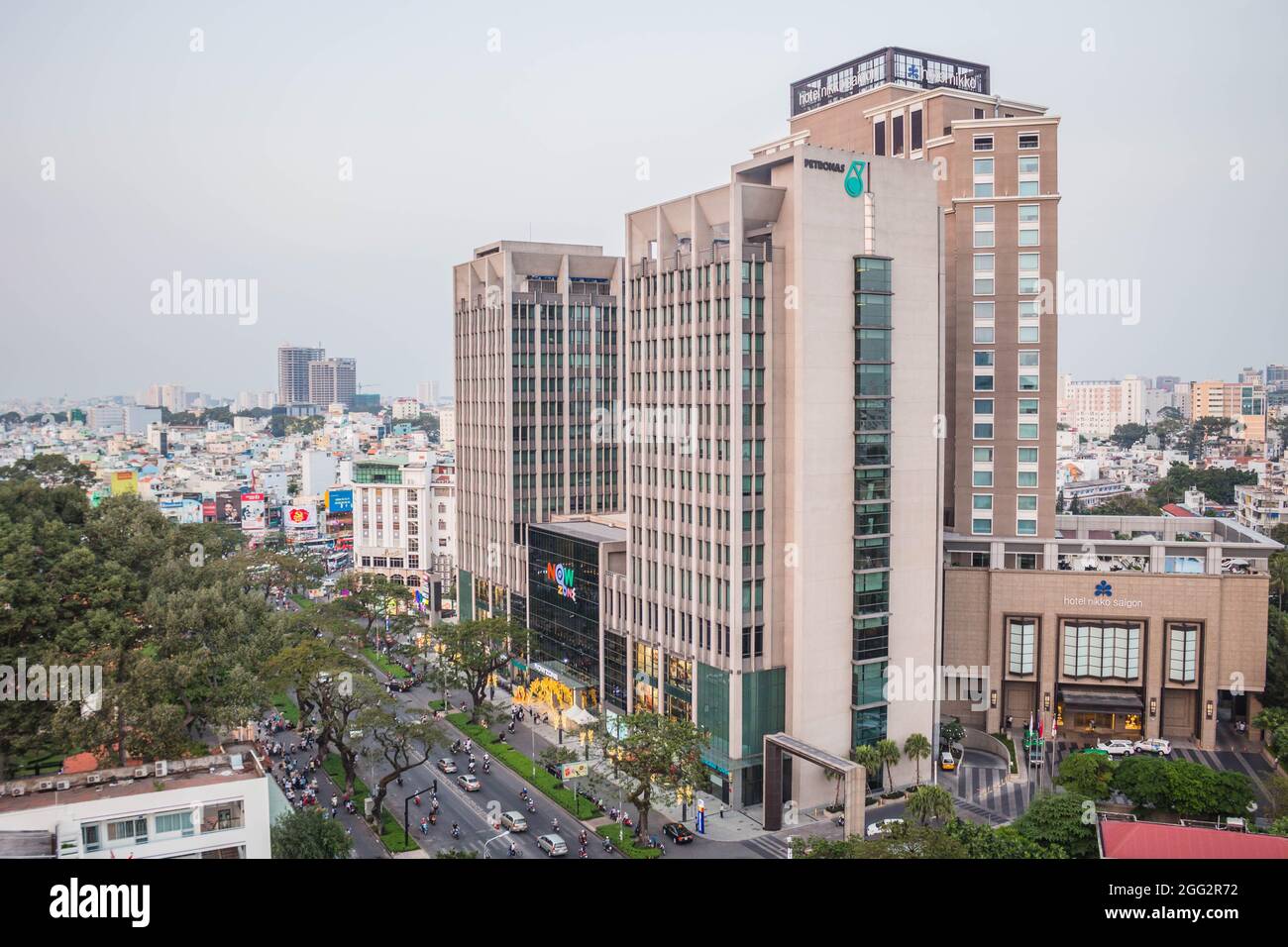 Ho Chi Minh, Vietnam - 12. Januar 2016: Luftaufnahme im Distrikt 5, Ho Chi Minh City, Vietnam. Stockfoto