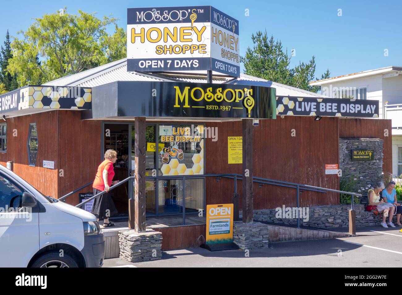 Mossops Honey Shoppe Tauriko Neuseeland Stockfoto