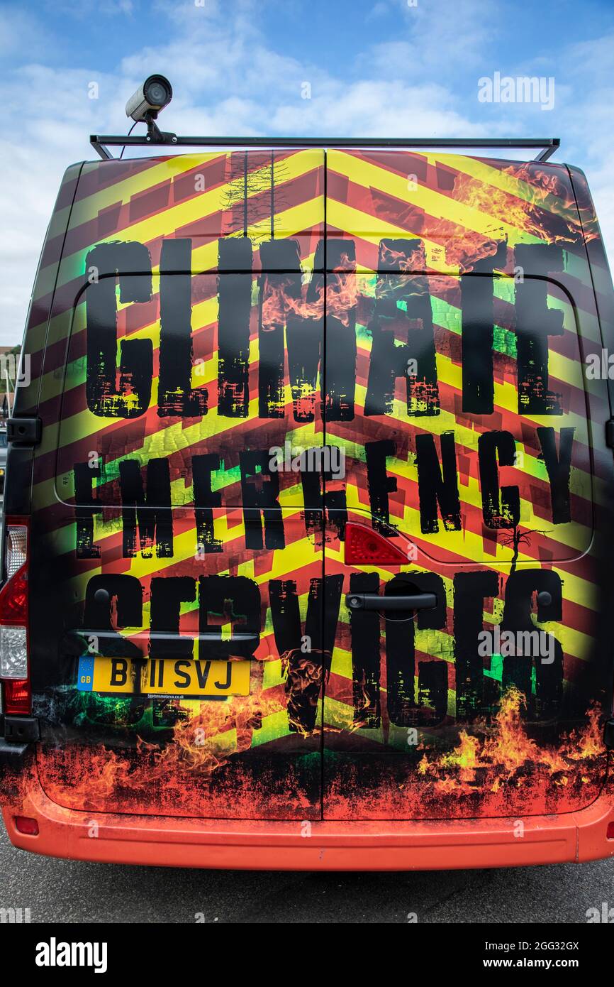 Folkestone Triennale 2021 „Climate Emergency Services“ von Mike Stubbs Stockfoto