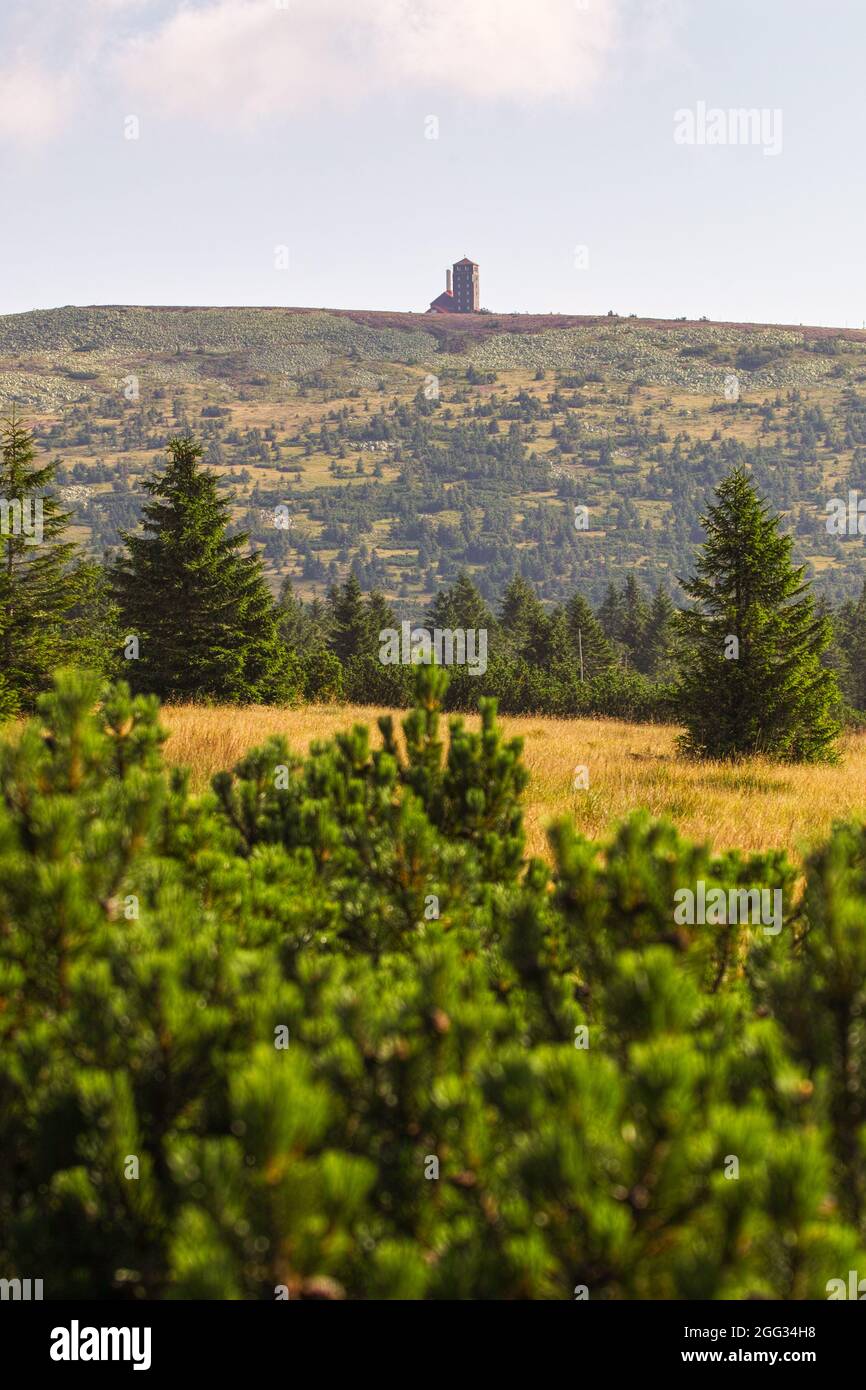 Landschaften des Riesengebirges, Polen Stockfoto