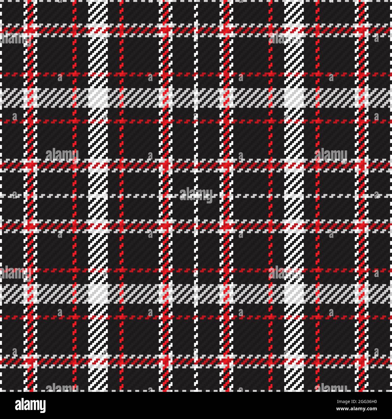 Nahtloses Muster aus schottischem Tartan-Karo. Wiederholbarer Hintergrund mit Check-Fabric-Textur. Flache Vektor-Kulisse mit gestreiftem Textildruck. Stock Vektor