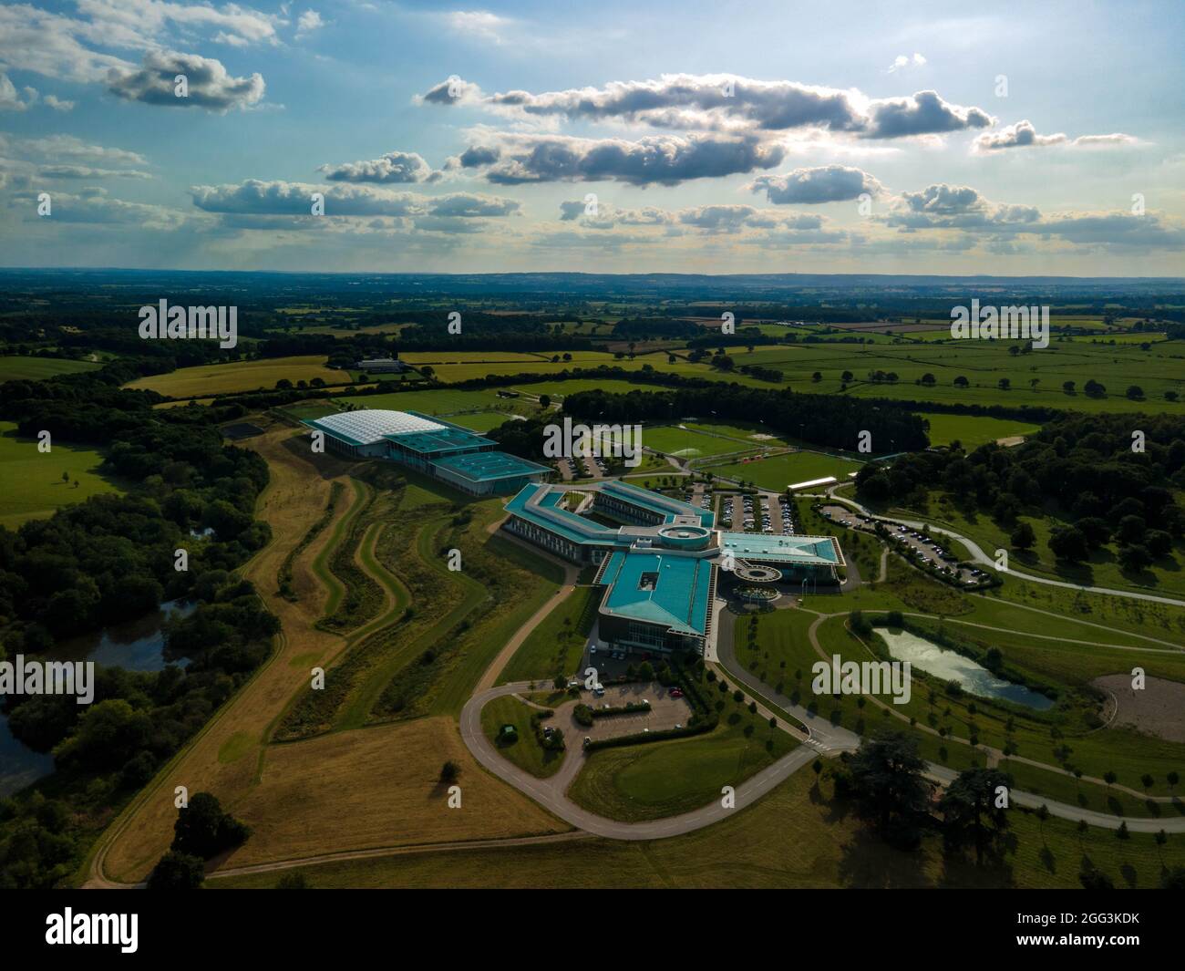 Luftaufnahme der Heimat der englischen Nationalmannschaft, St. Georges Park Stockfoto