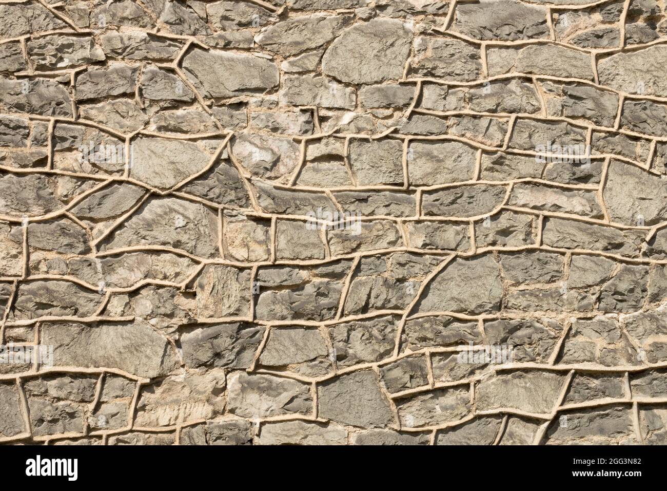 Gelenke Steinwand, Hintergrund Muster Textur Steine Stockfoto