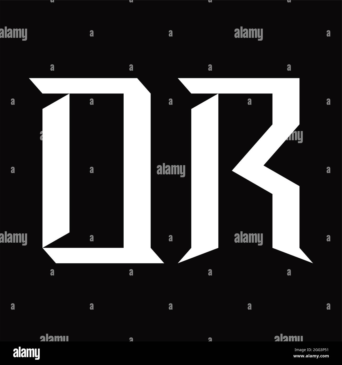 ODER Logo-Monogramm mit Slice Shape Blackground Design-Vorlage Stock Vektor