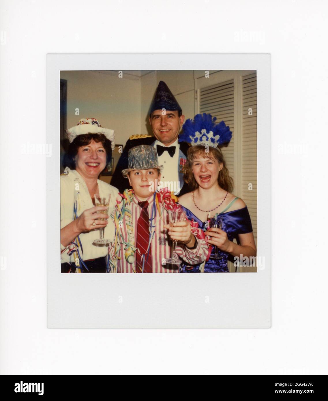 Polaroid-Momentaufnahme im Retro-Stil des 20. Jahrhunderts, USA Stockfoto