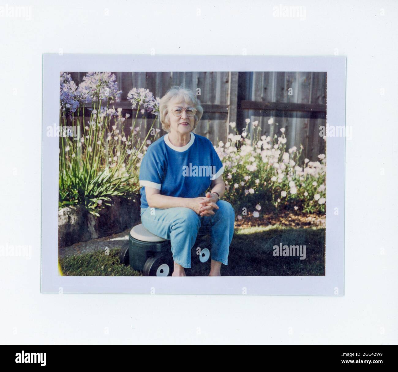 Polaroid-Momentaufnahme im Retro-Stil des 20. Jahrhunderts, USA Stockfoto