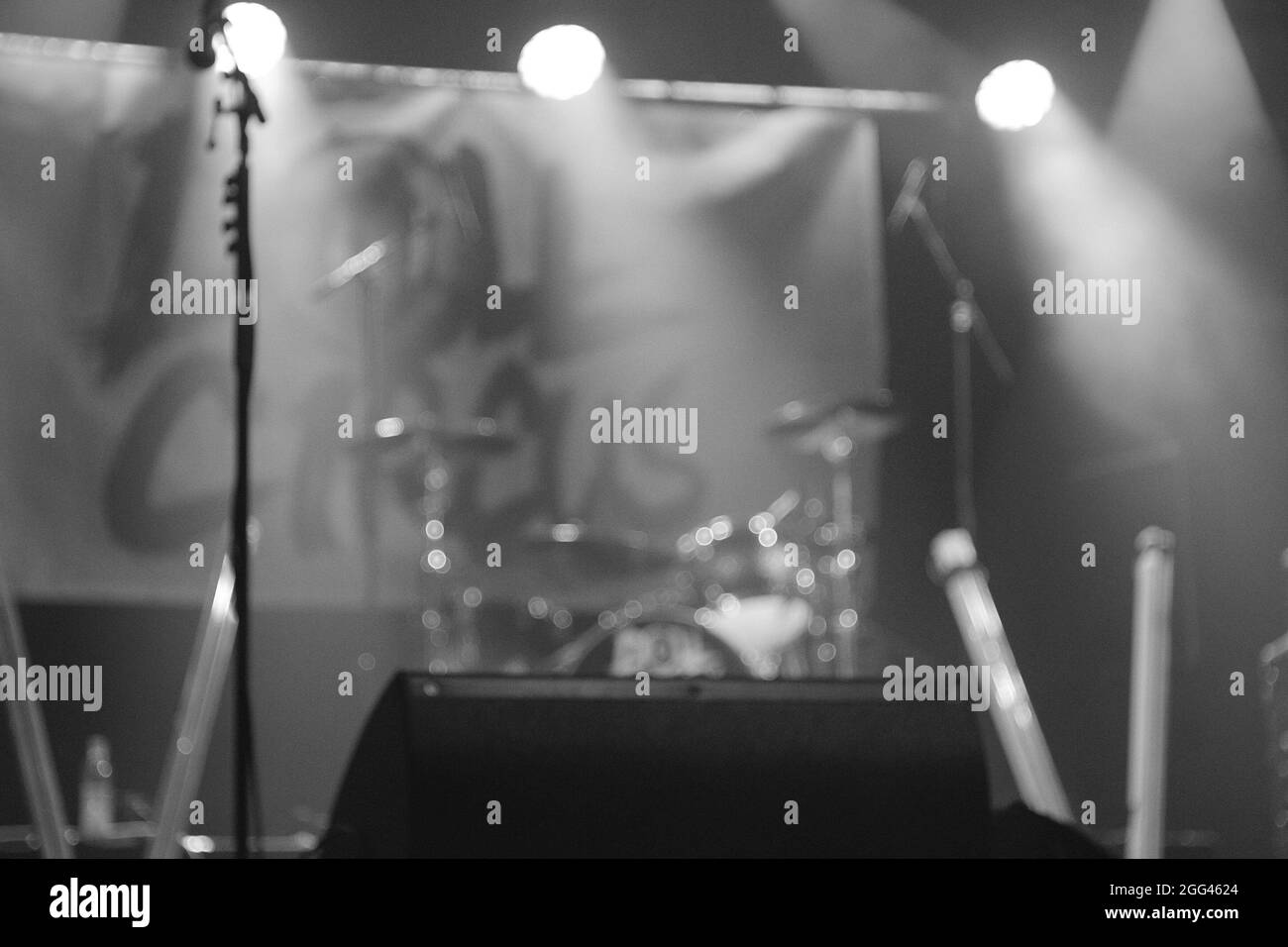 Bühne während des Social Distancing Konzerts im Backstage München. Kredit: SPP Sport Pressefoto. /Alamy Live News Stockfoto