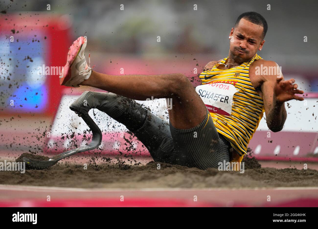 28. August 2021: Während der Leichtathletik bei den Paralympics in Tokio, Olympiastadion in Tokio, Japan. Kim Price/CSM Stockfoto