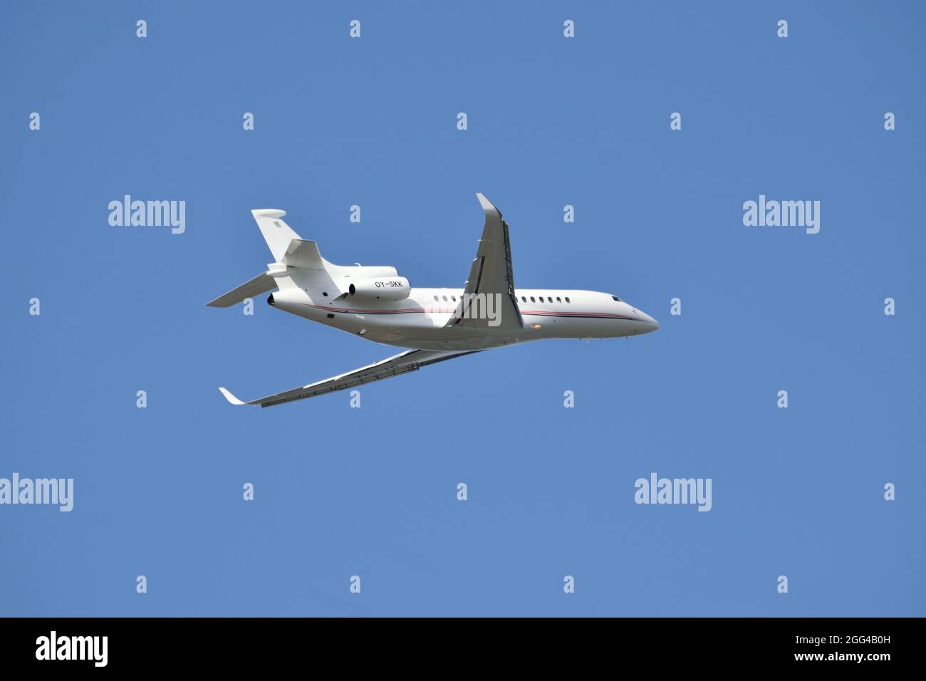 Business Jet ab Flughafen London City Stockfoto