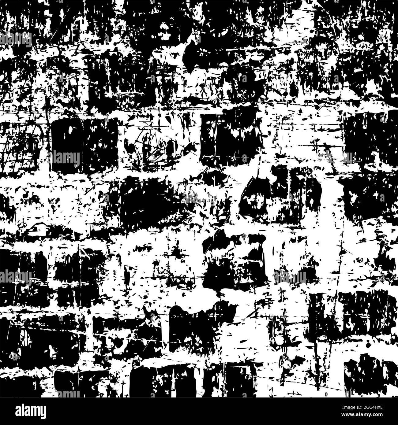 Grunge Wand Overlay Textur. Distress Textur von Flecken, Tinte, Punkte. Alte beschädigte Kulisse. Schmutziges künstlerisches Gestaltungselement für Druck, Wandbild Stock Vektor