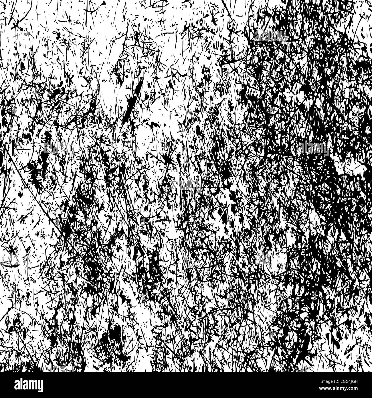 Grunge Overlay Hintergrund. Distress Textur von Flecken, Flecken, Tinte, Punkten, Kratzern. Verschmutztes, spritzgespritztes Designelement. Vektorgrafik Stock Vektor