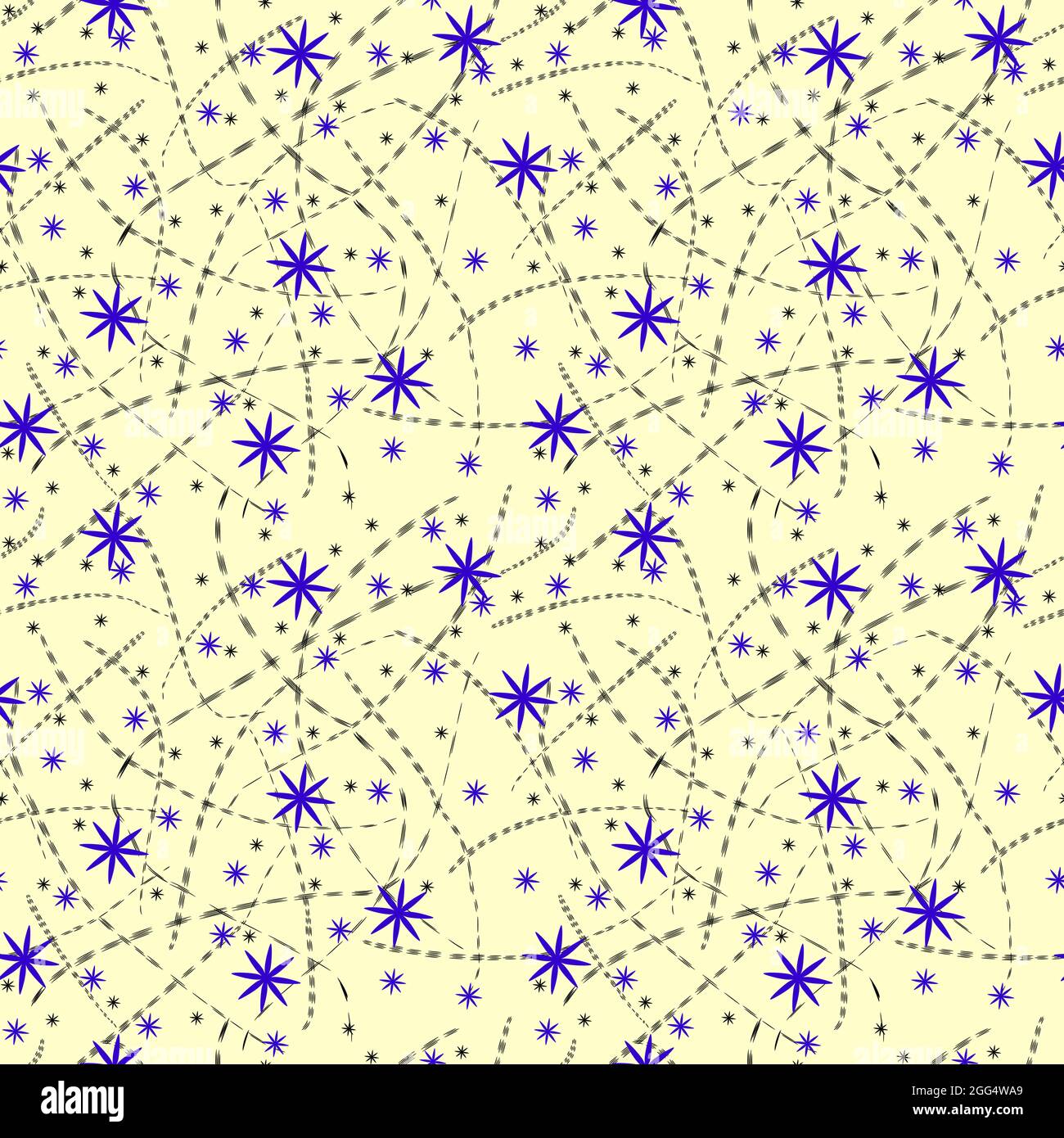 Handgezeichnetes Blumenmuster zum Bedrucken von Kleidung, Stoff, Geschenkpapier, Blumenhintergrund, Tapete Stock Vektor