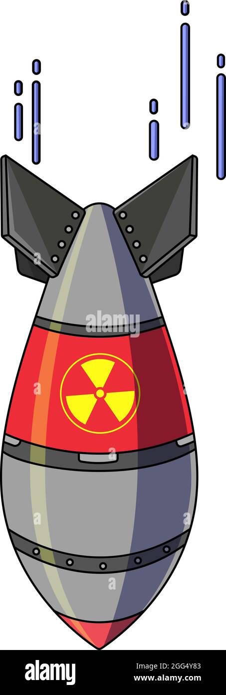 Cartoon Vektordarstellung eines nuklearen Sprengkopfes Stock Vektor