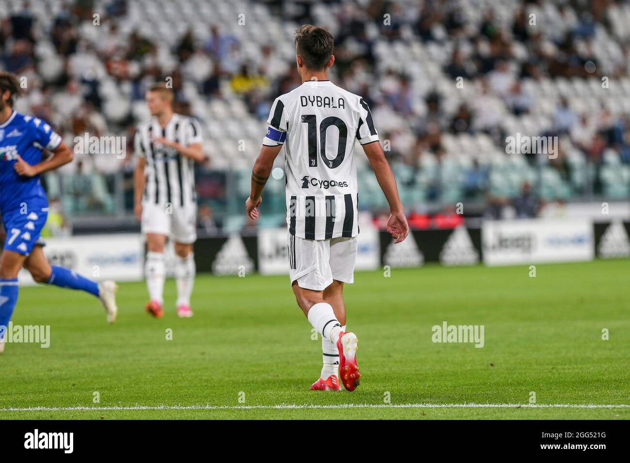 TURIN, ITALIEN, 28. AUGUST 2021. Paulo Dybala vom FC Juventus während des Spiels zwischen dem FC Juventus und dem FC Empoli im Allianz Stadium. Endergebnis: 0-1. Kredit: Massimiliano Ferraro/Medialys Images/Alamy Live Nachrichten Stockfoto