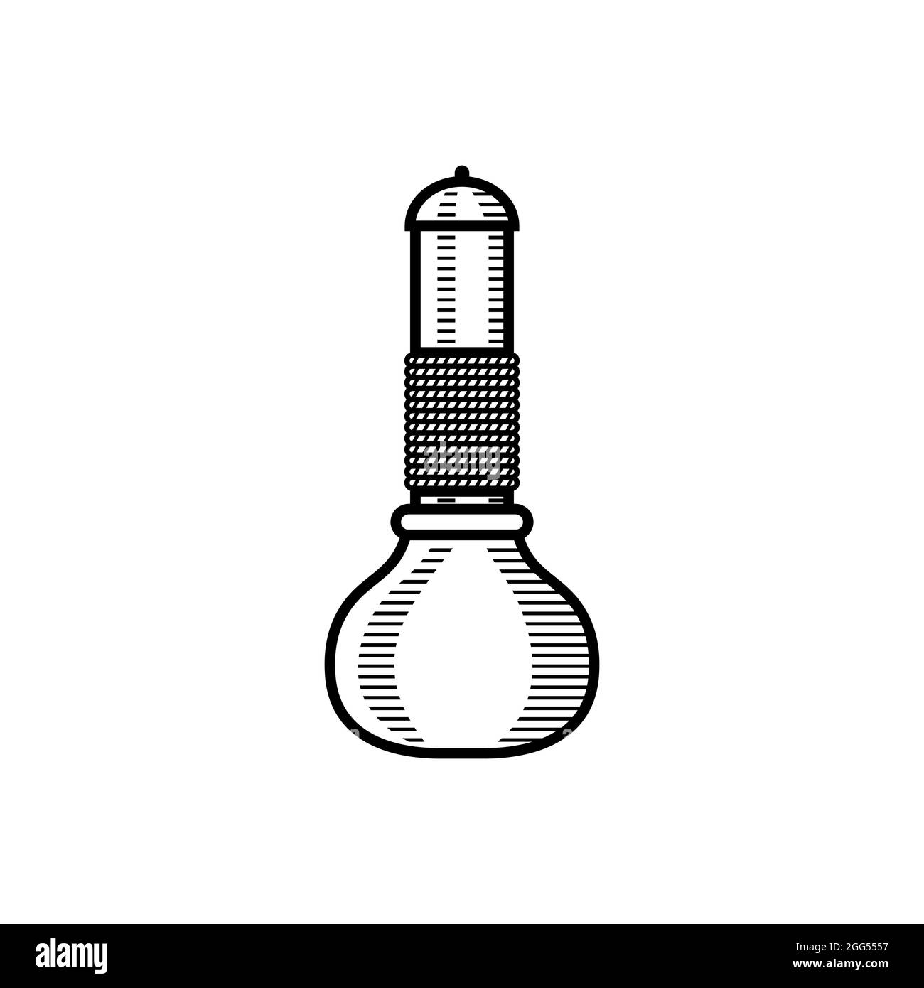 südindischer Bambusreis Dampfkuchen-Maker auch bekannt Kerala Puttu Kutty skizzieren Stock Vektor