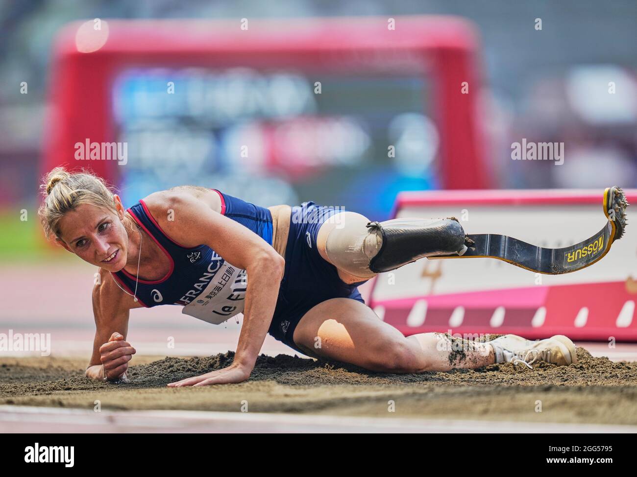 28. August 2021: Marie-Amelie Le fur aus Frankreich beim Longjump während der Leichtathletik bei den Paralympics in Tokio, im Olympiastadion in Tokio, Japan. Kim Price/CSM Stockfoto