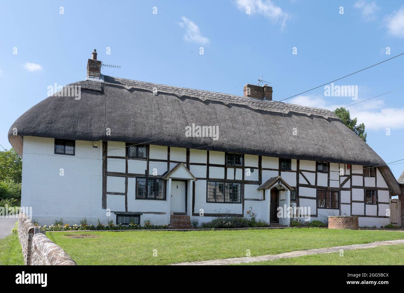 Church Cottage im Hampshire Dorf Beauworth, Alresford, Hampshire, England, Großbritannien Stockfoto