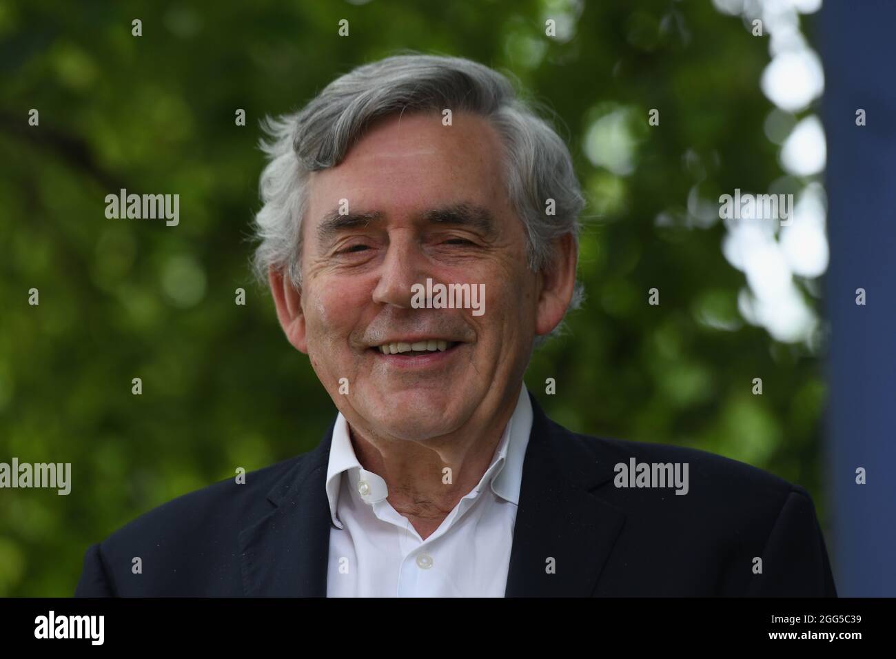 Edinburgh, Schottland, Großbritannien. August 2021. Edinburgh Schottland, Großbritannien August 29 2021. Der ehemalige britische Premierminister Gordon Brown wird beim Edinburgh International Book Festival über sein neuestes Buch Seven Ways to Change the World sprechen. Kredit: SST/Alamy Live Nachrichten Stockfoto