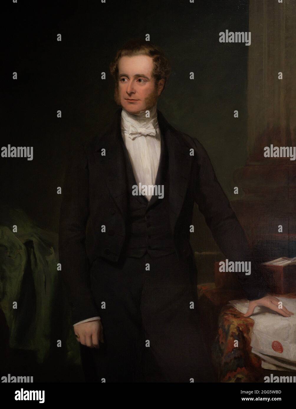 Henry Pelham-Clinton (Henry Pelham Fiennes Pelham-Clinton), 5. Duke of Newcastle-under-Lyne (1811-1864). Britischer Politiker. Porträt von Frederick Richard Say (1827-1860). Öl auf Leinwand (142,2 x 111,4 cm), 1848. National Portrait Gallery. London, England, Vereinigtes Königreich. Stockfoto