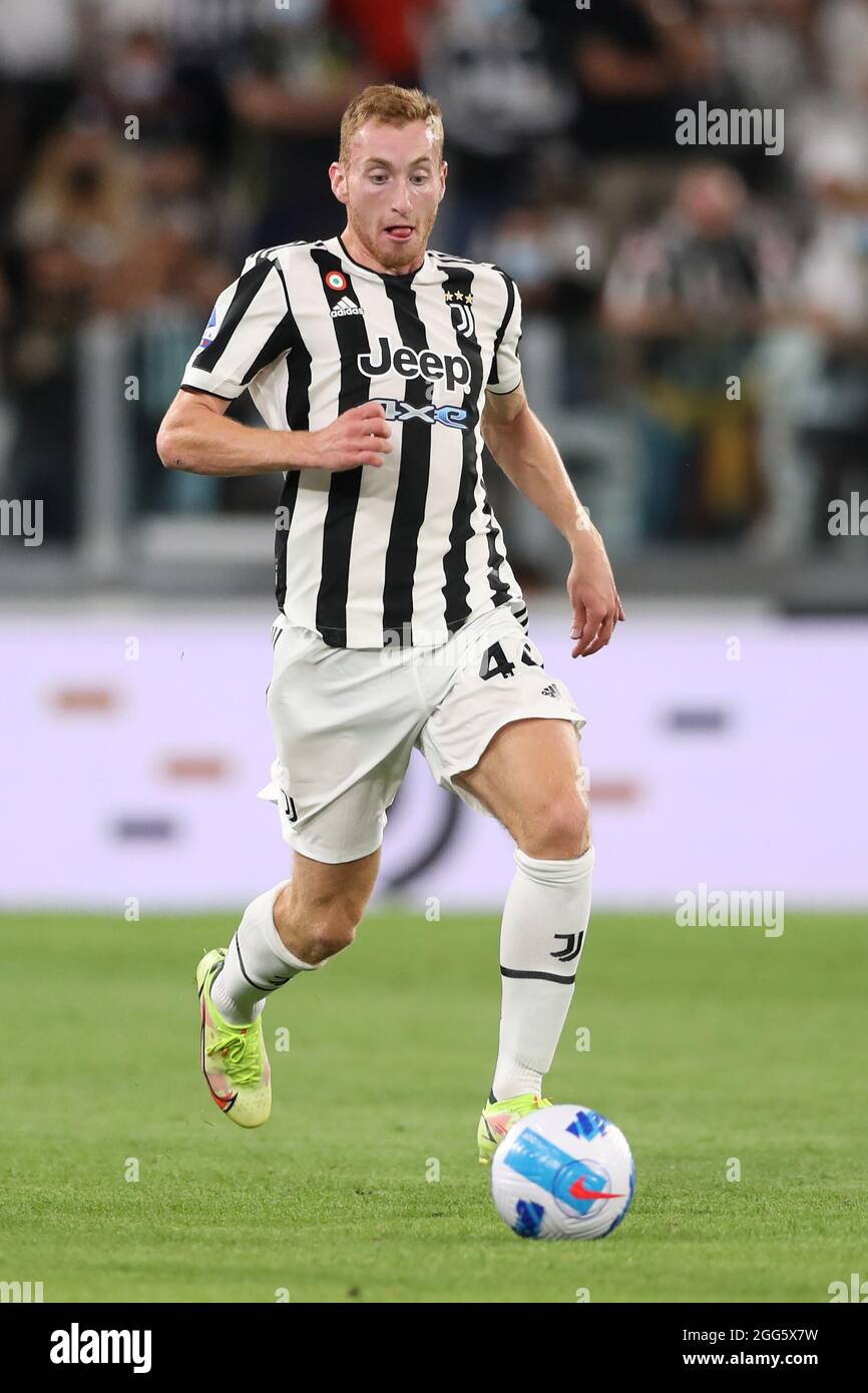 Turin, Italien, 28. August 2021. Dejan Kulusevski von Juventus während des Spiels der Serie A im Allianz Stadium, Turin. Bildnachweis sollte lauten: Jonathan Moscrop / Sportimage Stockfoto